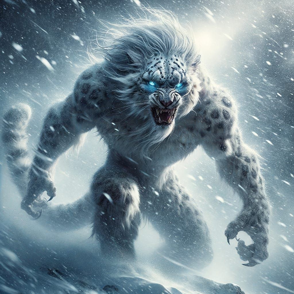 Were-Snow Leopard  by @AGamerWithNoName