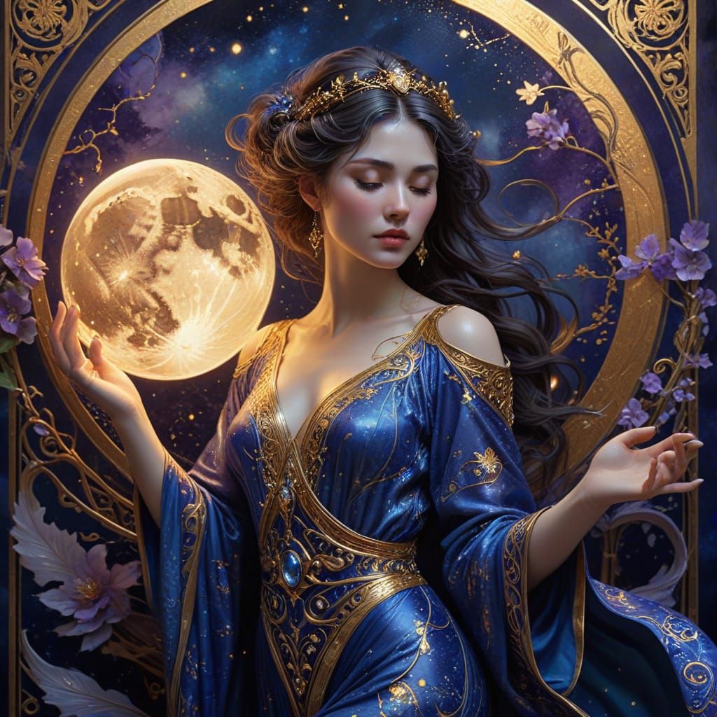 Roman Goddess Luna is the divine embodiment of the Moon  by @Griffy