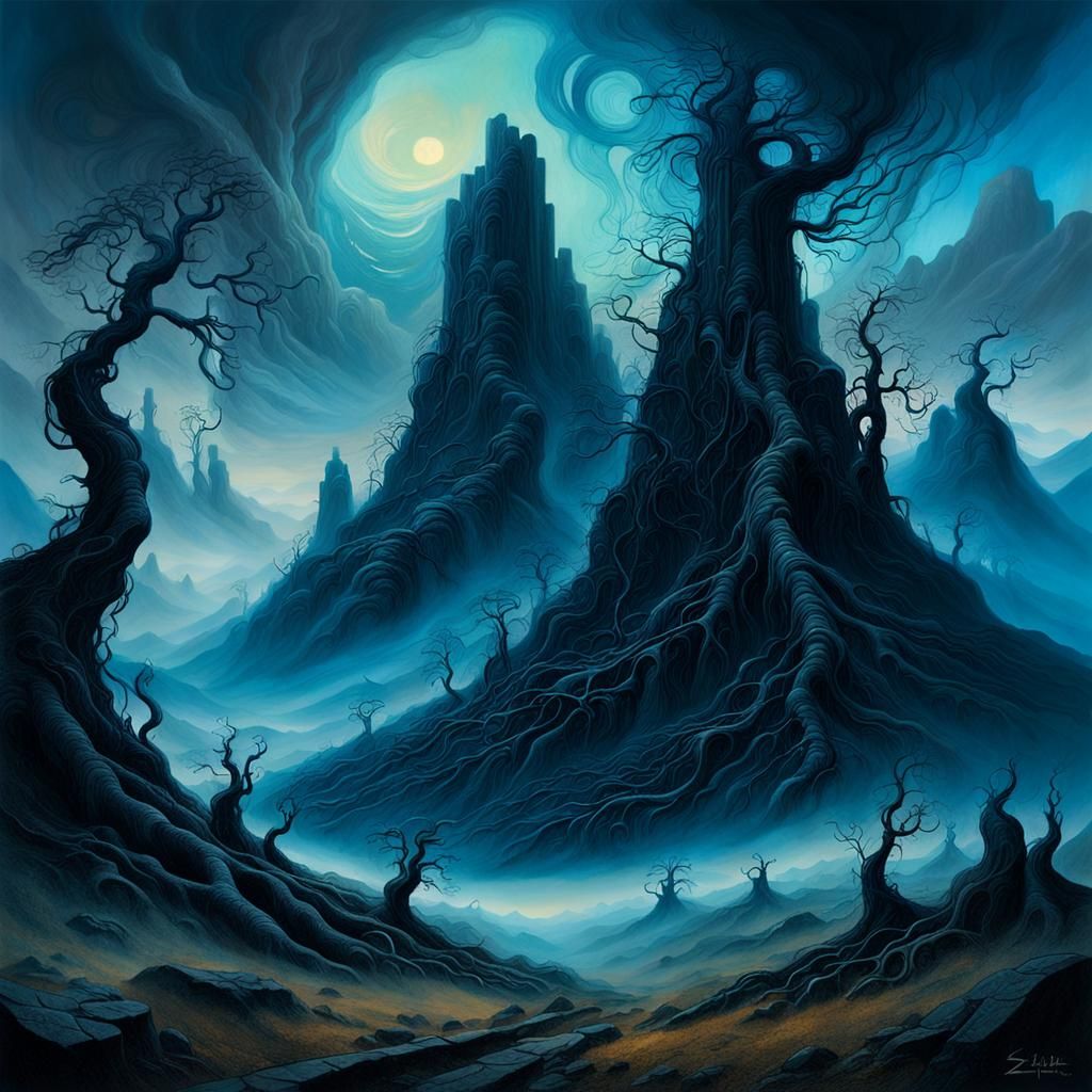Surreal mountains