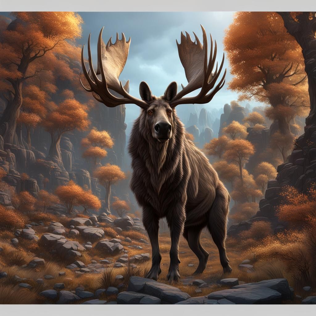 big moose - AI Generated Artwork - NightCafe Creator