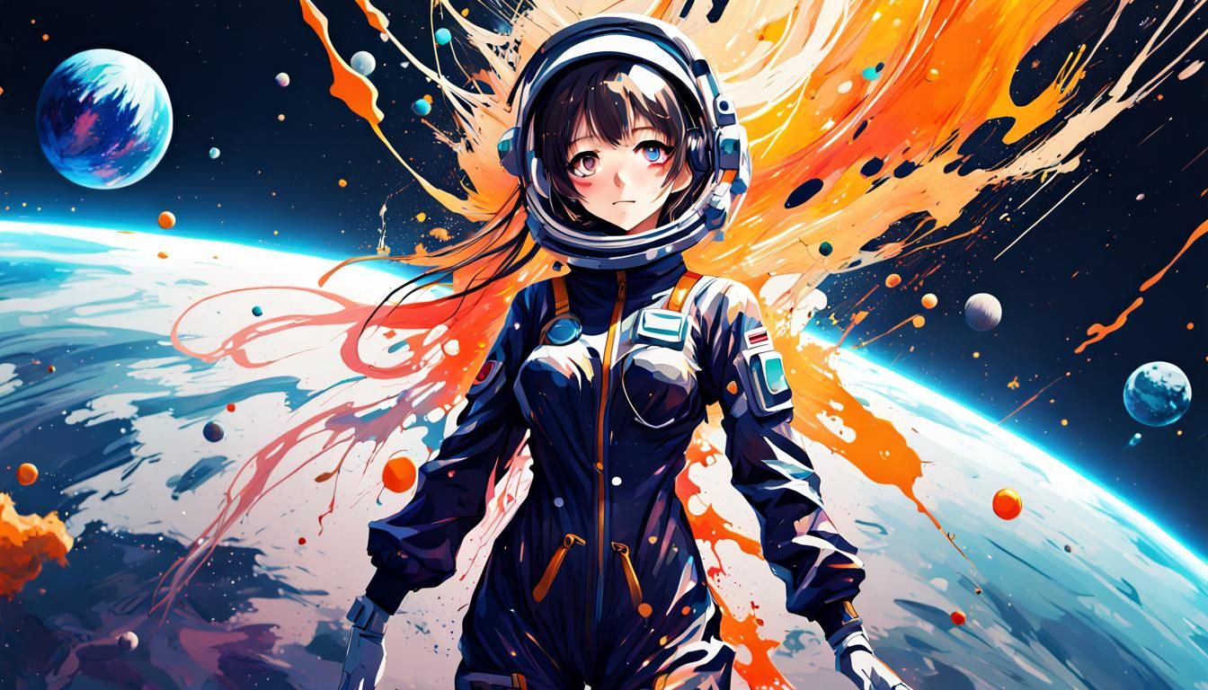 Space Anime Background Start Today · Creative Fabrica