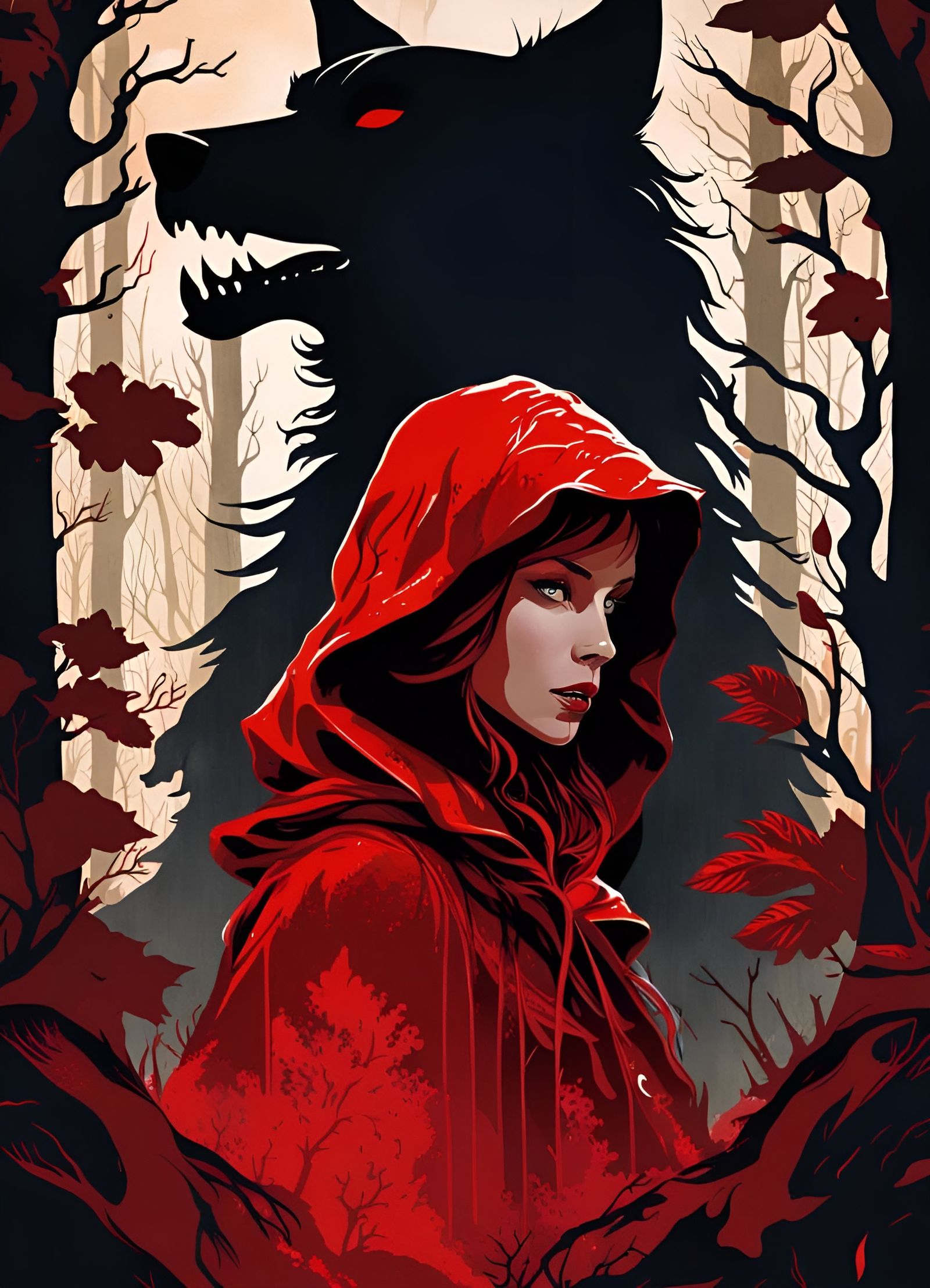 Riding hood and the shadow 