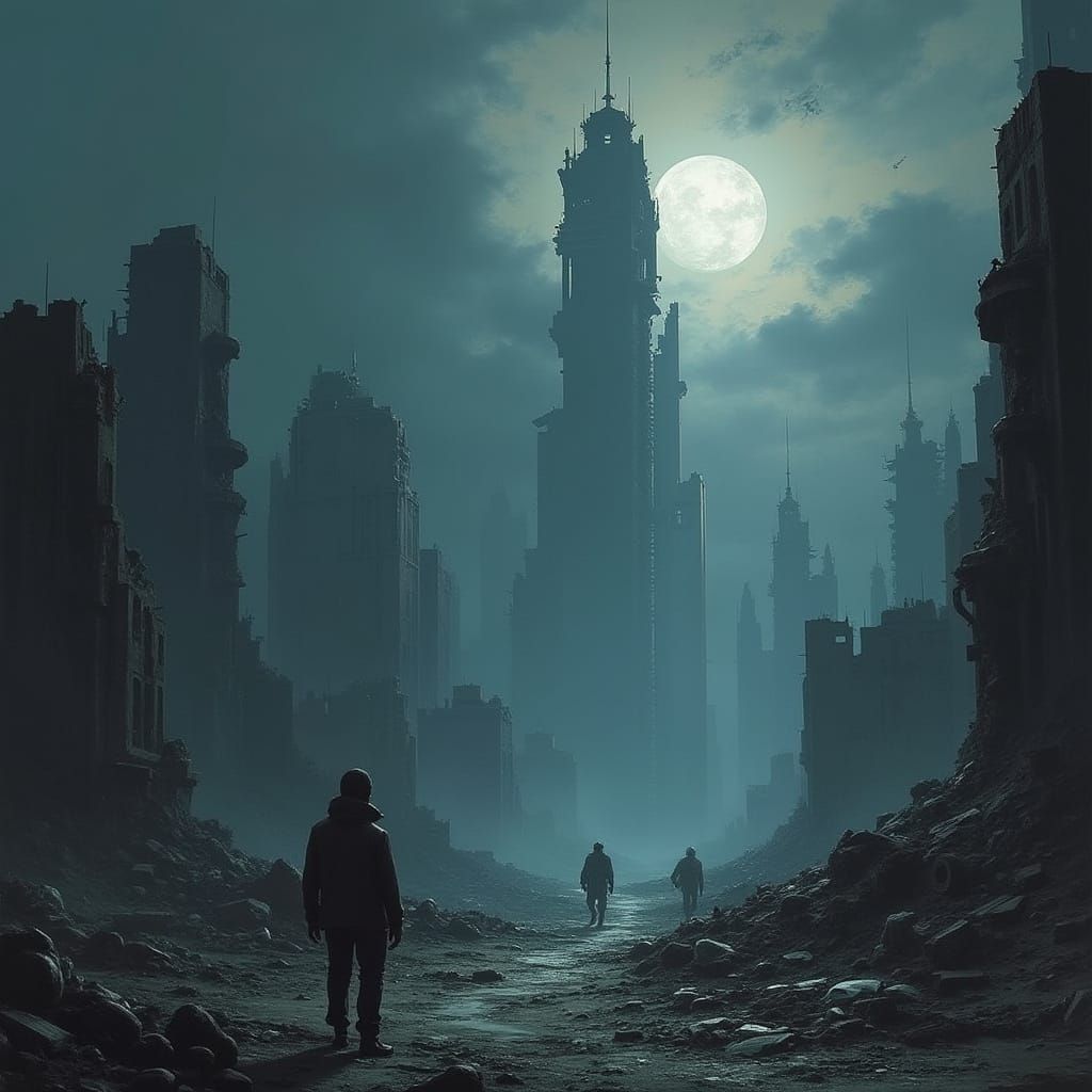 Dystopian Apocalyptic Landscape Art
