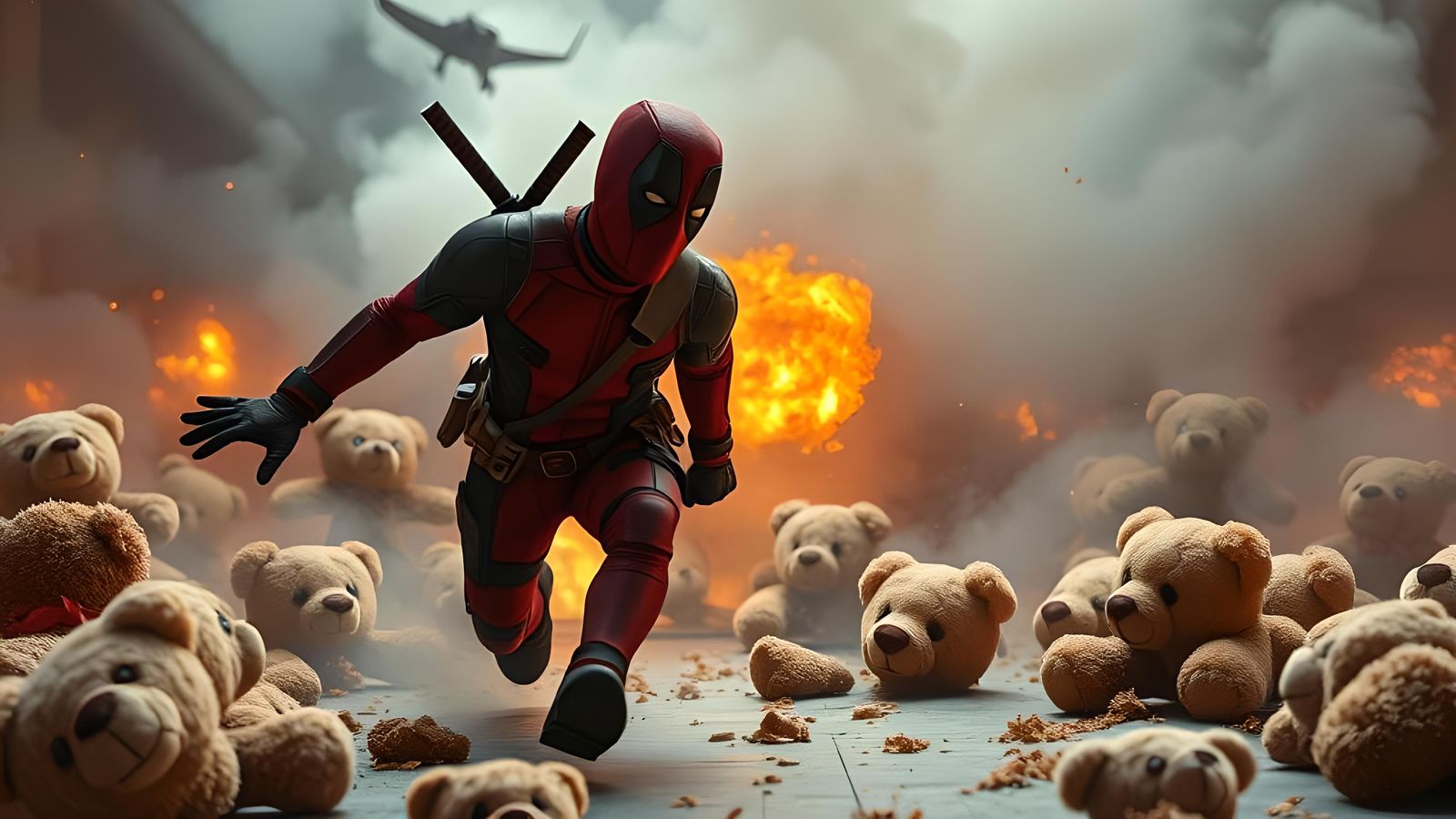 Deadpool takes out a dangerous teddy bear gang