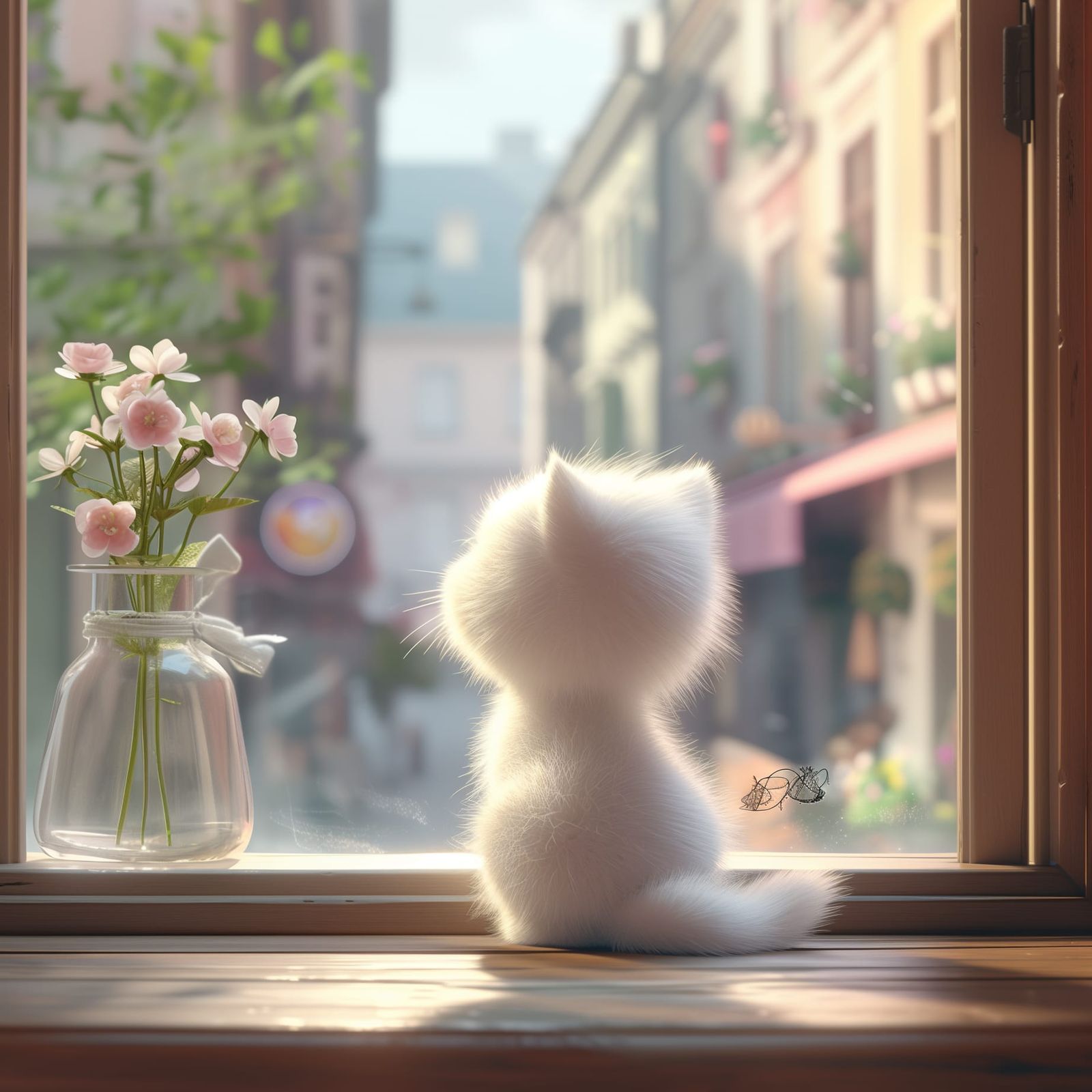 창가의 아기고양이