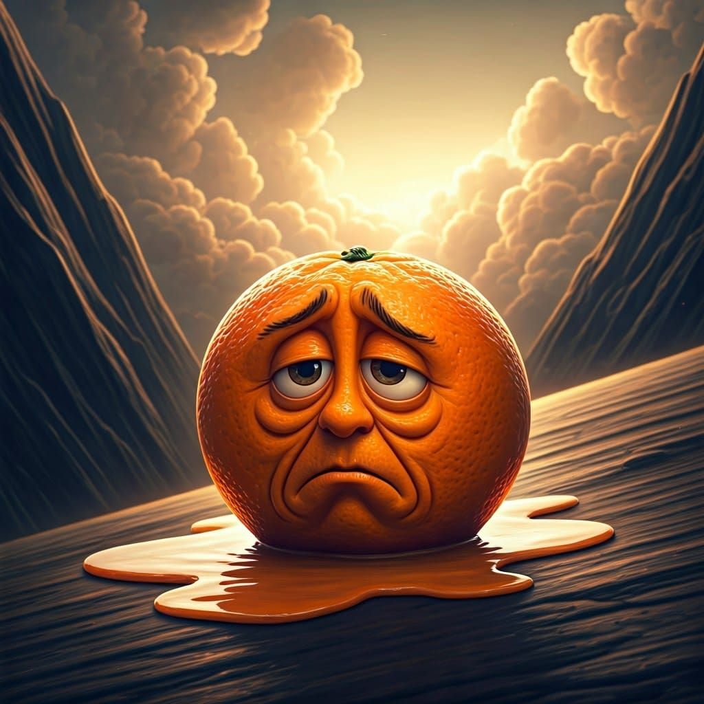 ran out of juice  by @Renny Magritte