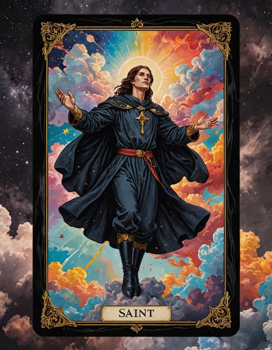 The saint, tarot card   by @Ogresse