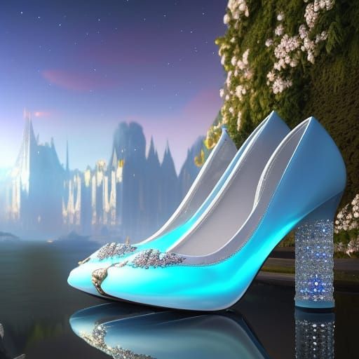Glass slippers AI Generated Artwork NightCafe Creator