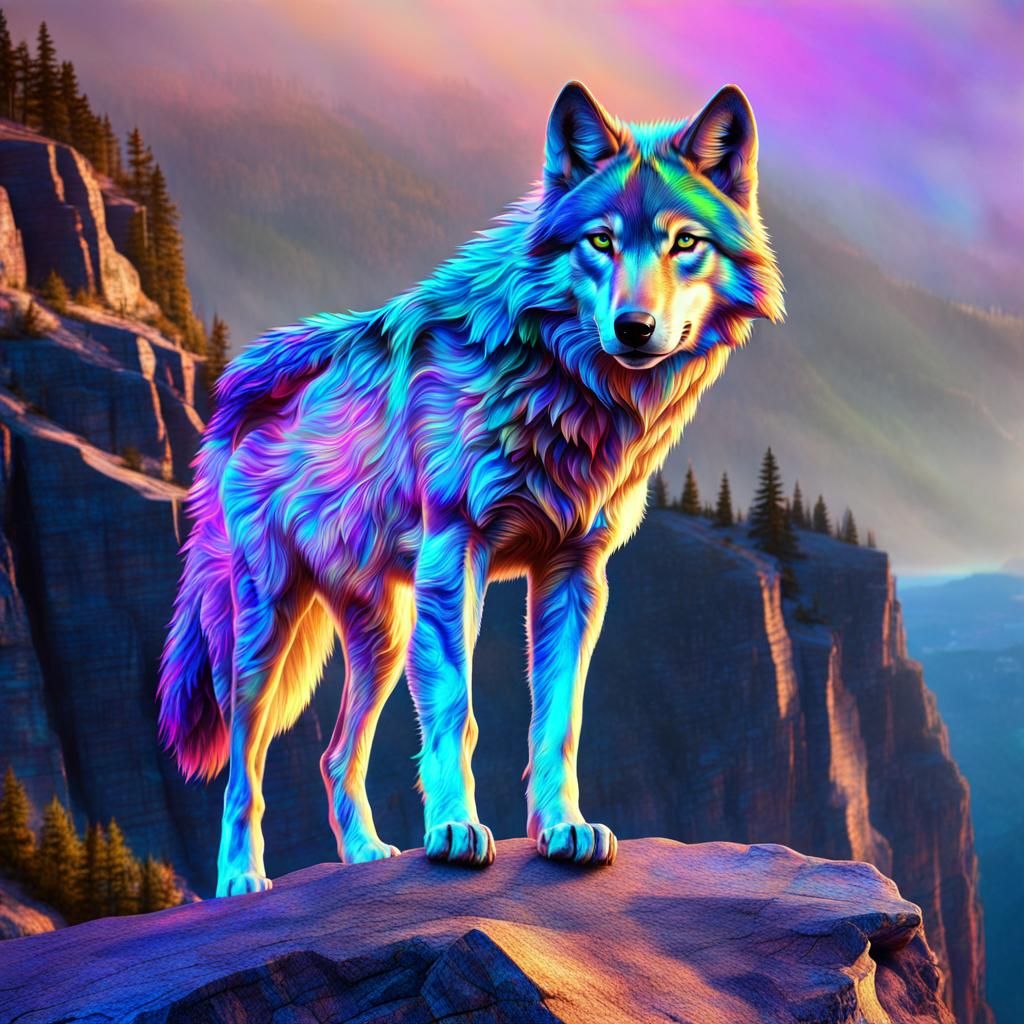 realistic photographic image iridescent holographic prismati...