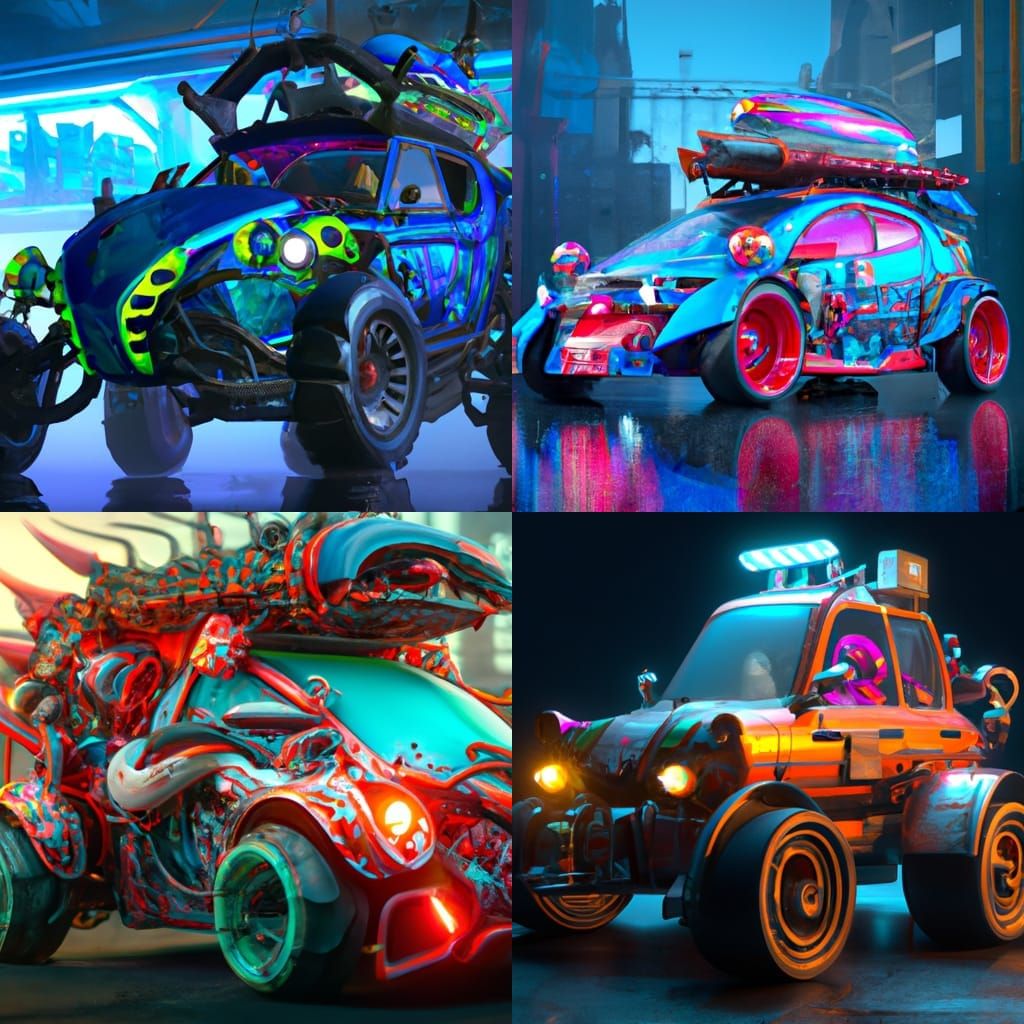 cyberpunk clown car - AI Generated Artwork - NightCafe Creator