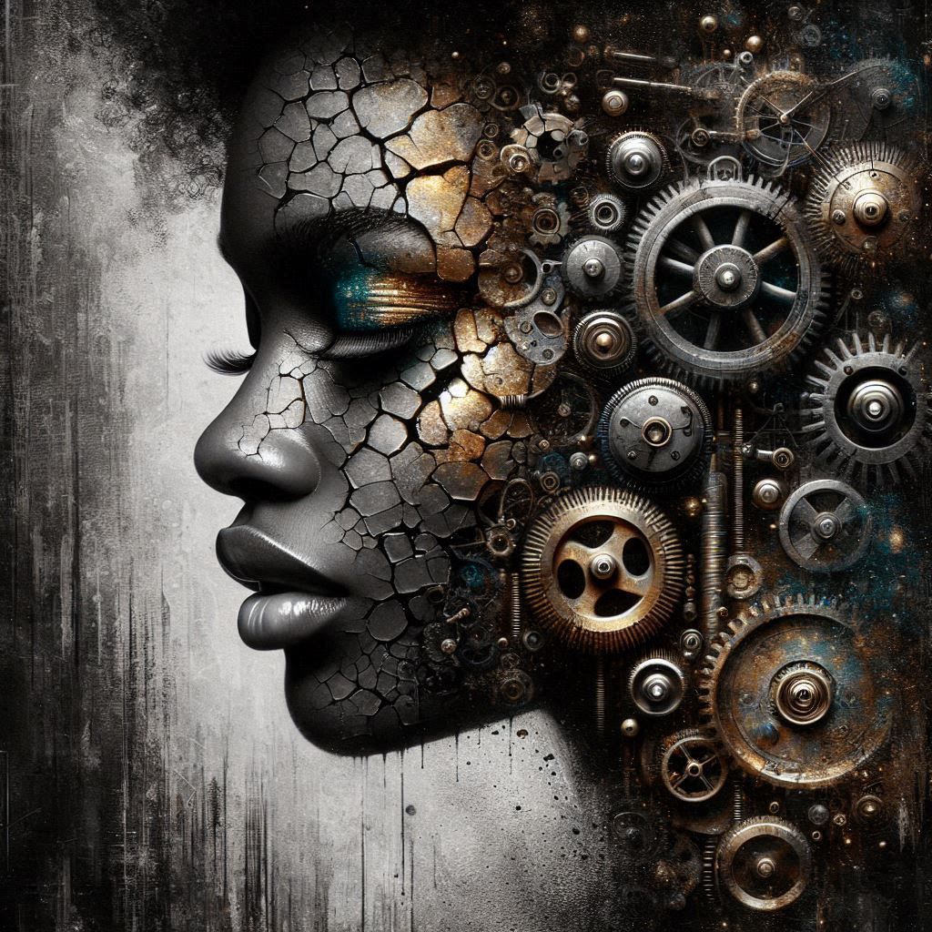 Steampunk Artwork. Woman's Face 4