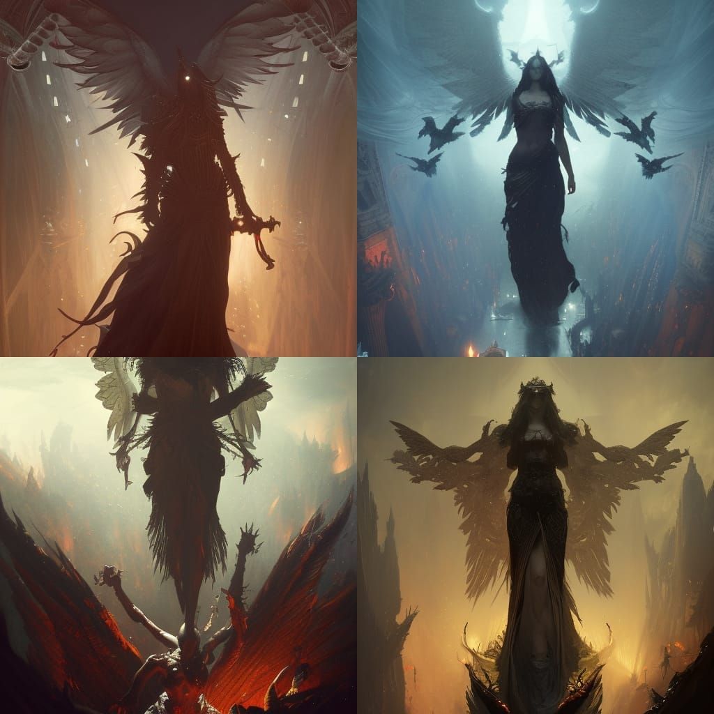 The fall of lucifer - AI Generated Artwork - NightCafe Creator