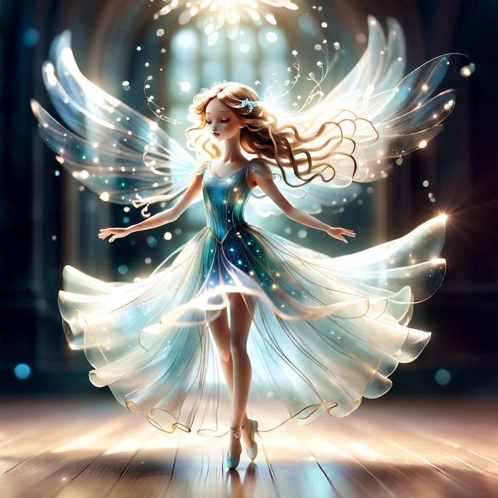 Glass Doll Dances in a Whimsical Fantasy