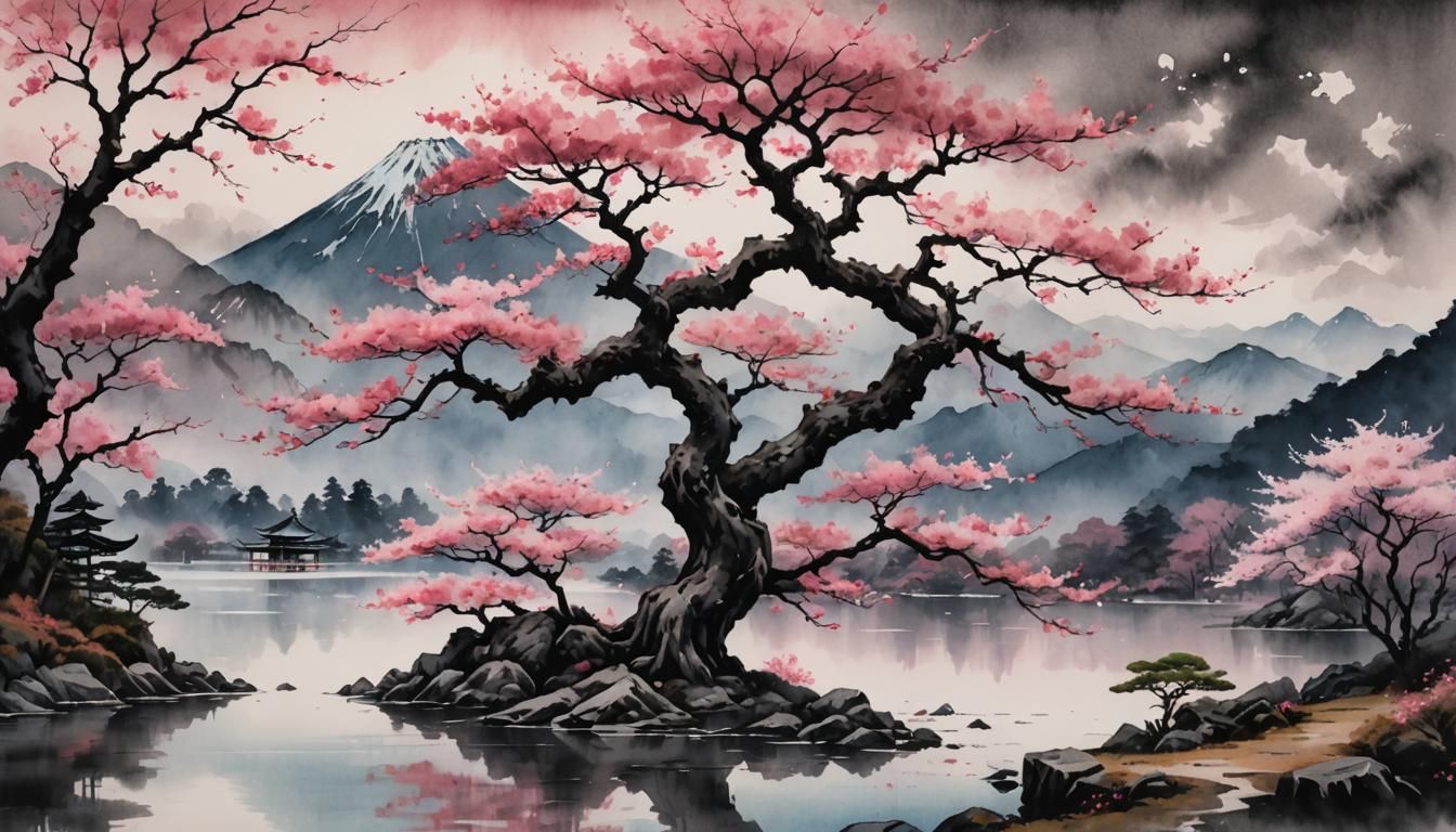 Watercolor Sakura  by @ImaginatorLucy