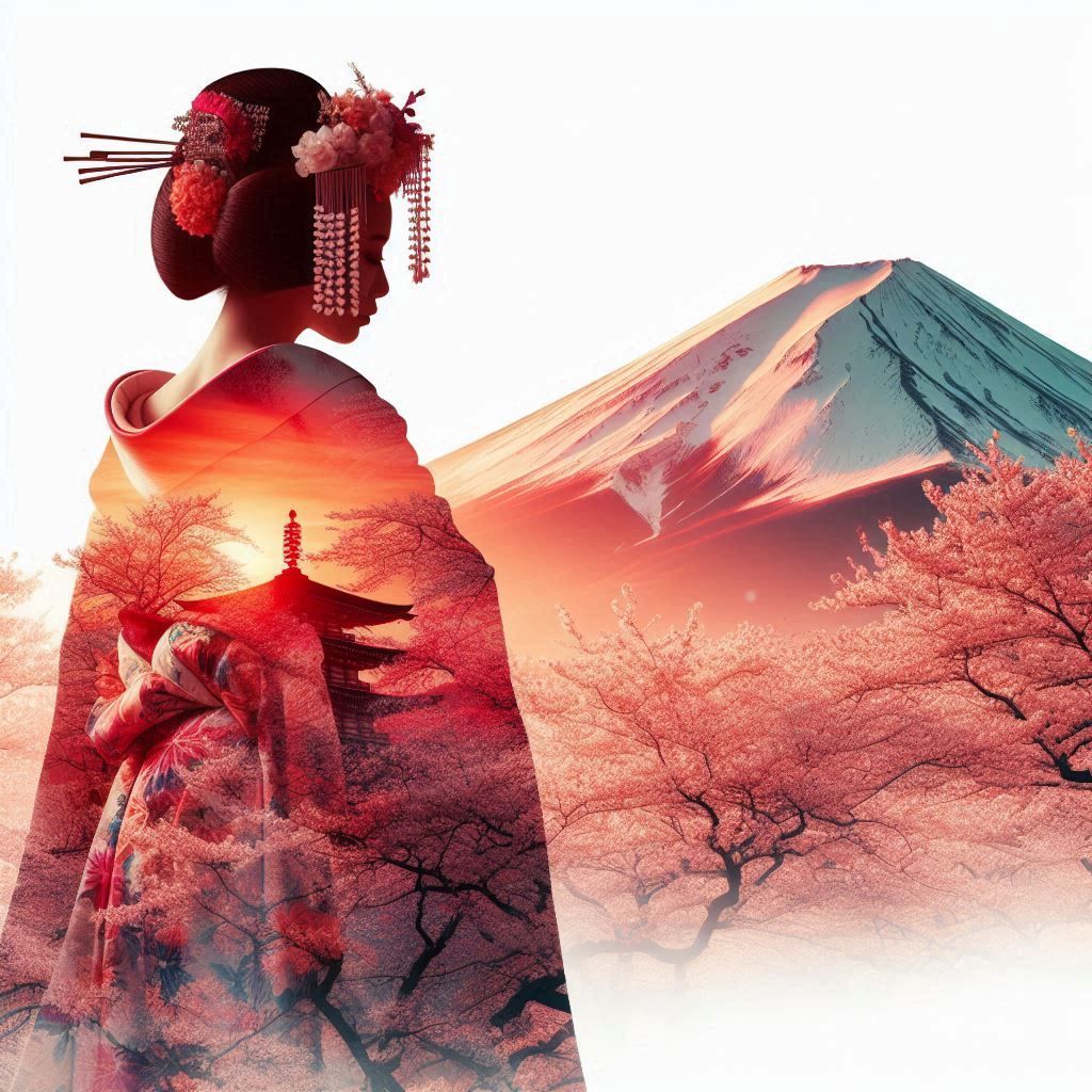 double exposure beautiful fantasy portrait landscape..