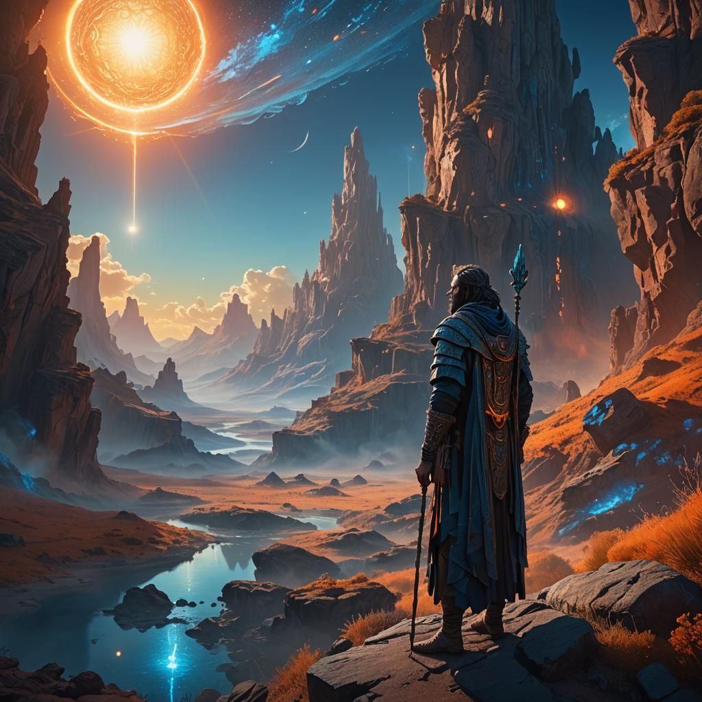 Mystical Being in Surreal Dreamscape: Fantasy Concept Art