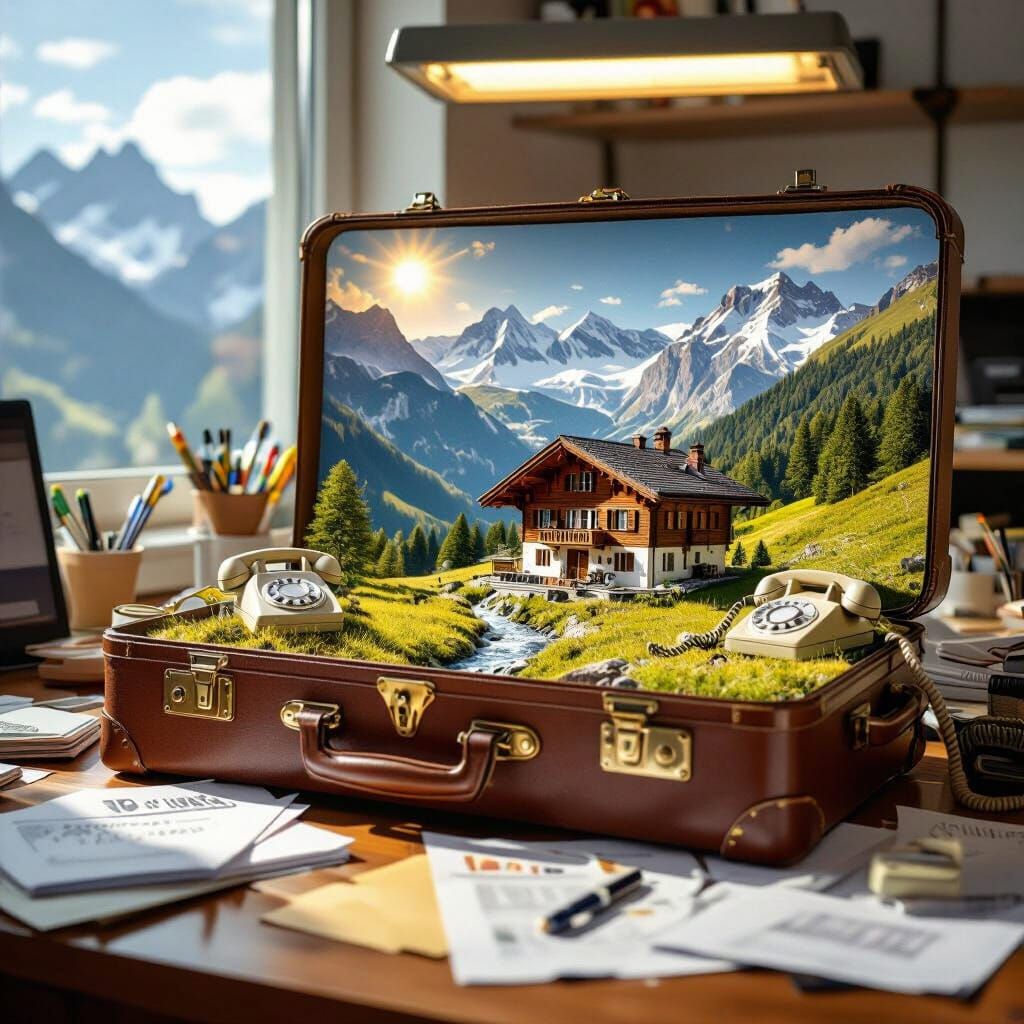 Swiss Allps in a Briefcase  by @Pavel