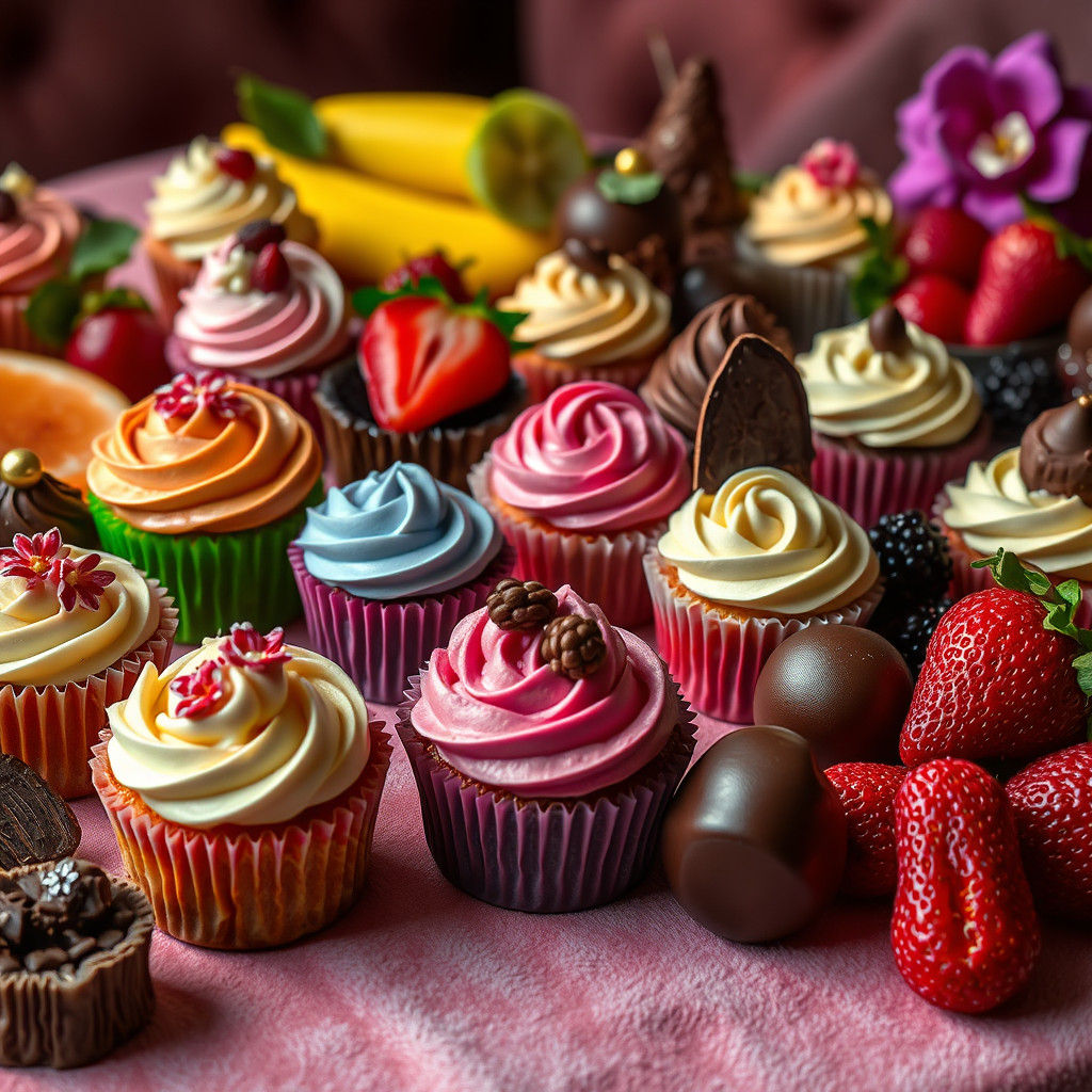 Sumptuous Cupcakes and Truffles in Hyperrealistic HDR