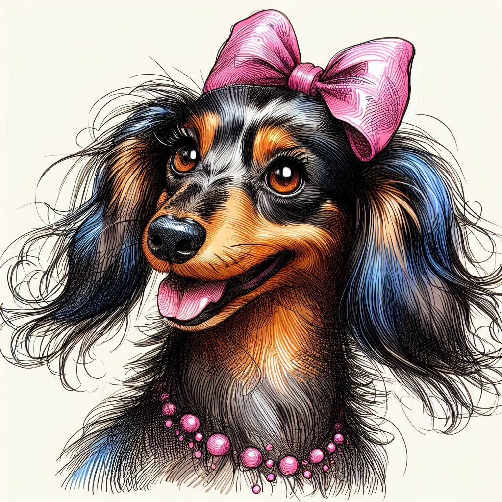 dachshund - sketch drawing