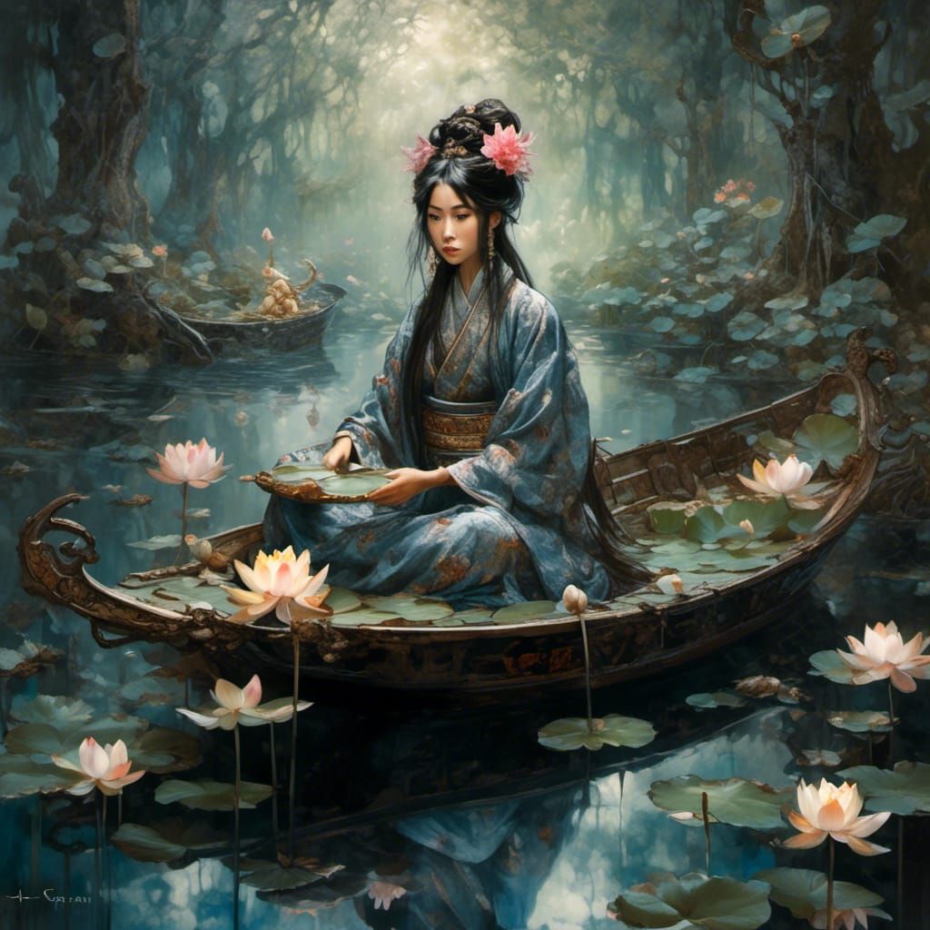 Lady of the pond