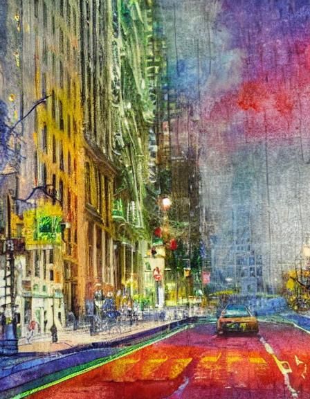 the streets of New York city