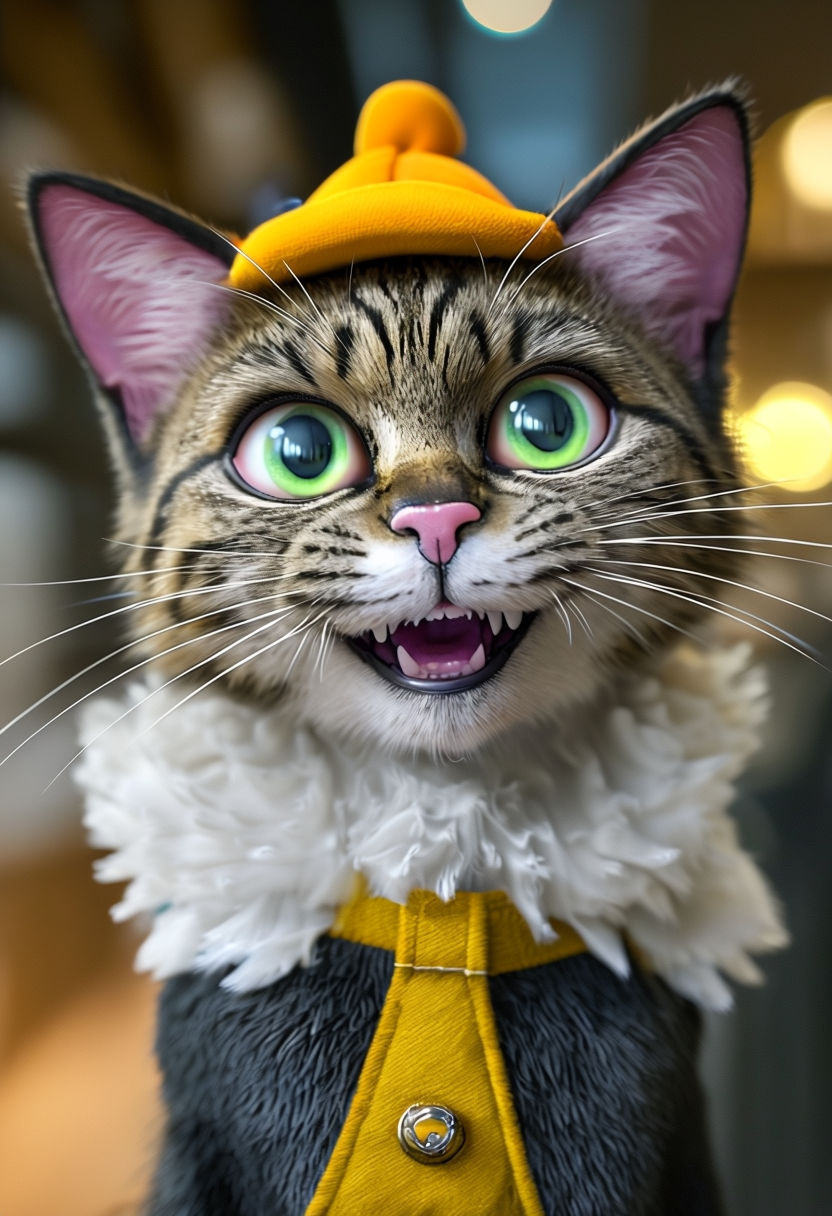 Fancy anthropomorphic cat