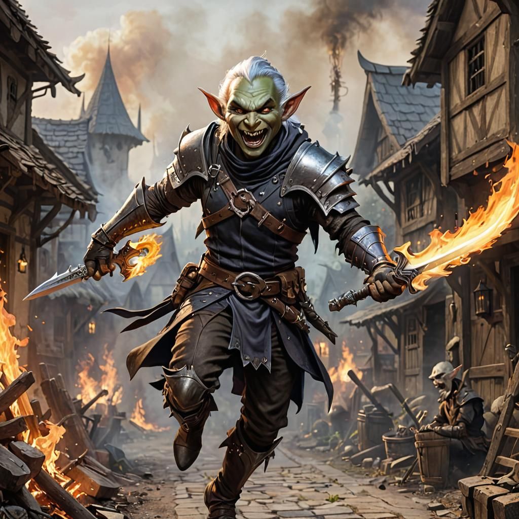Half-Goblin / Half-Drow-Elf rogue