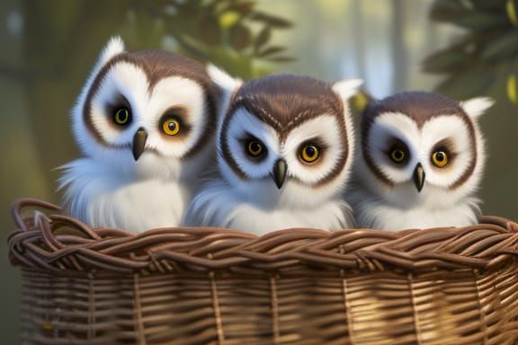 Cute baby owls  by @TanYG