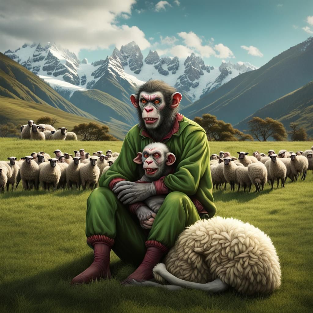 Zombie Monkey Monster Clown Shepherd
