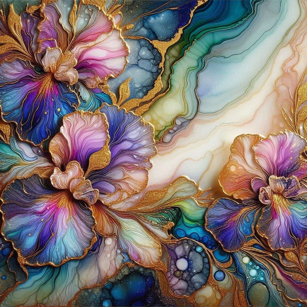 Iridescent Irises I