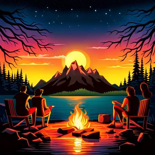 Campfire - Ai Generated Artwork - Nightcafe Creator