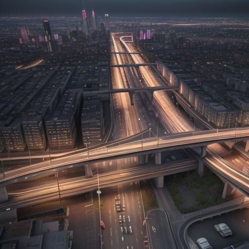 World's Largest Highway Interchange at Dusk: Cinematic Reali...
