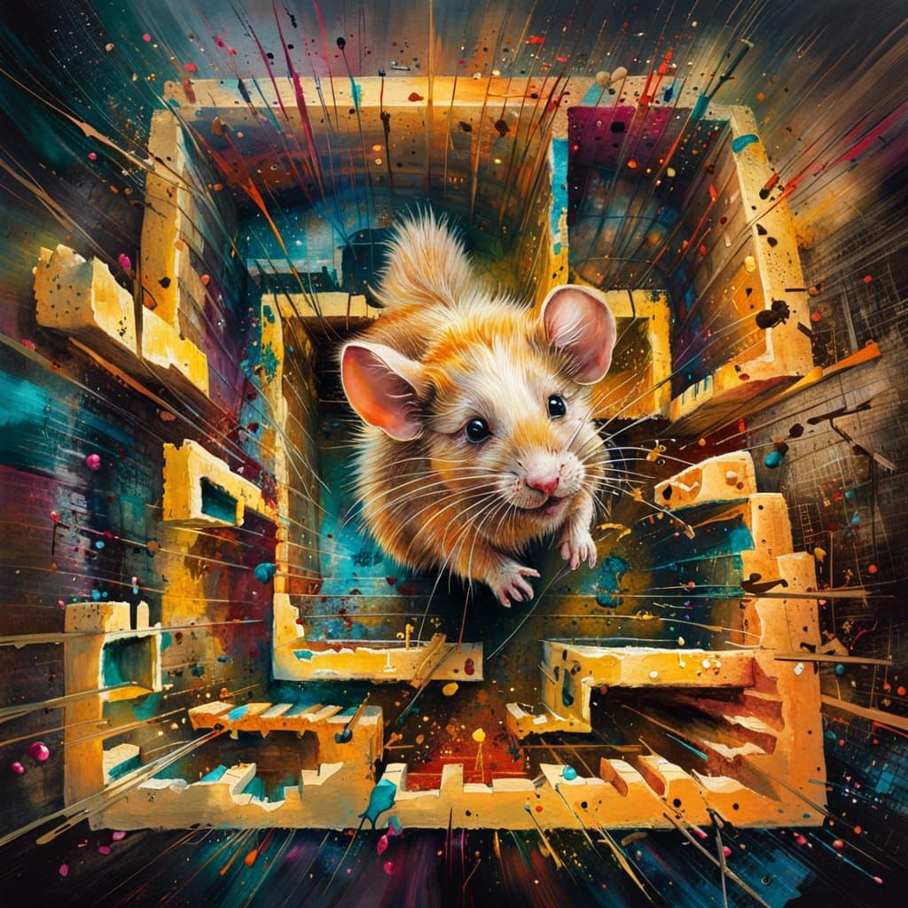 Maze and mouse  by @Antiparticle