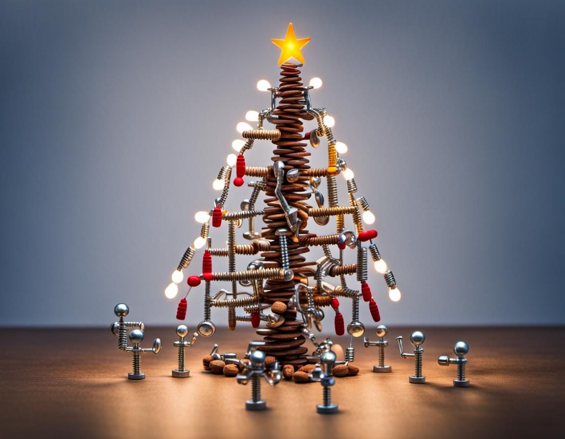 Nuts and bolt Christmas 🎄 AI Generated Artwork NightCafe Creator