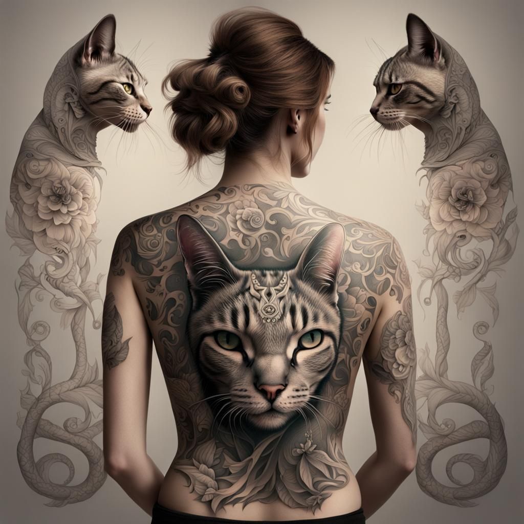 Cat Tattoo  by @Marilyn Young
