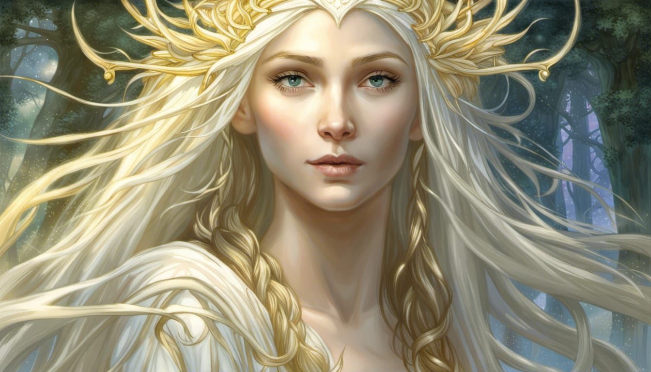 Galadriel the Lady of Lórien and Mistress of Magic - AI Generated ...