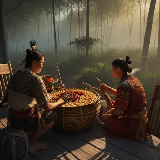 Taiwanese Atayal Tribe Feast: Matte Painting in Unreal Engin...