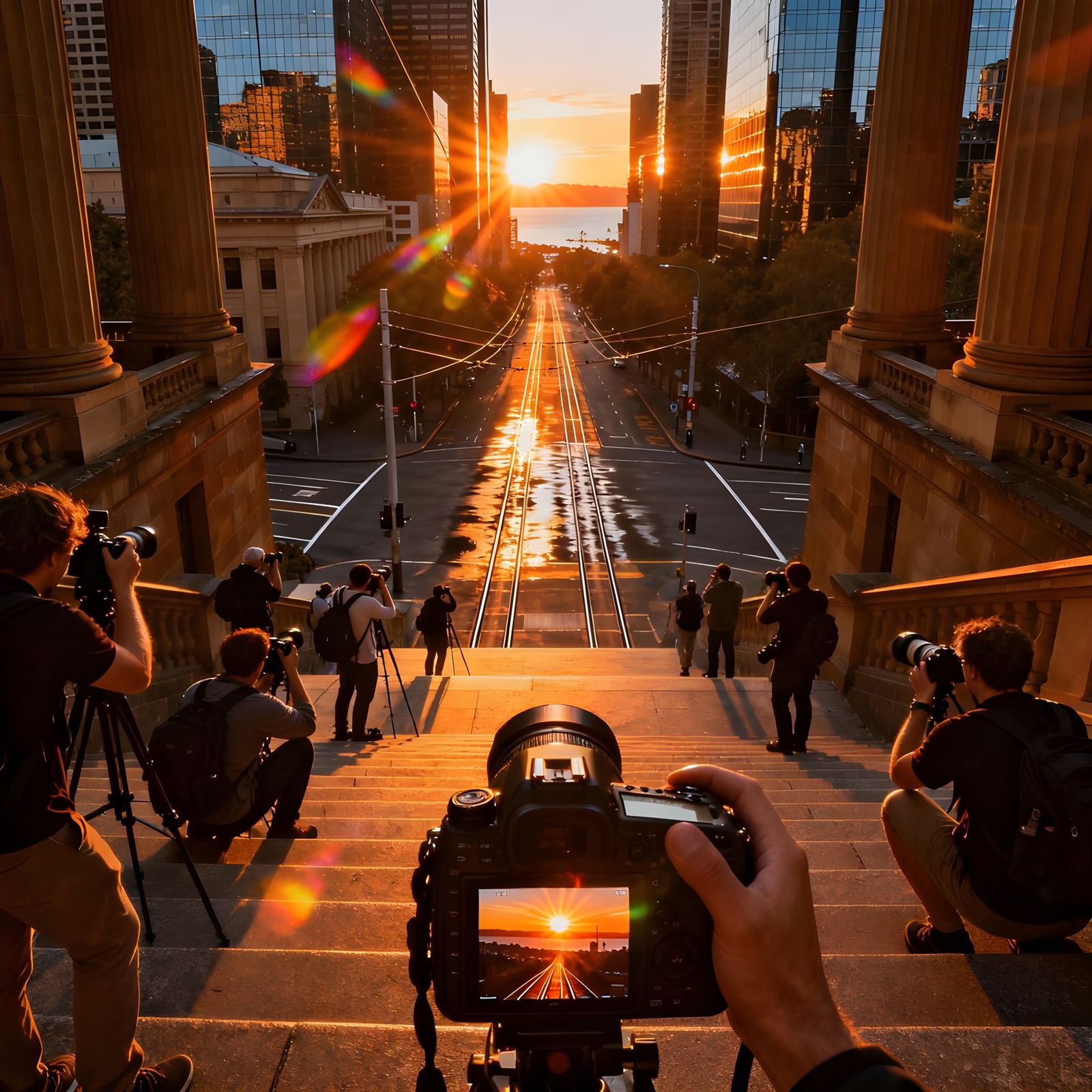 Perfectly aligned sunset  by @5ibah