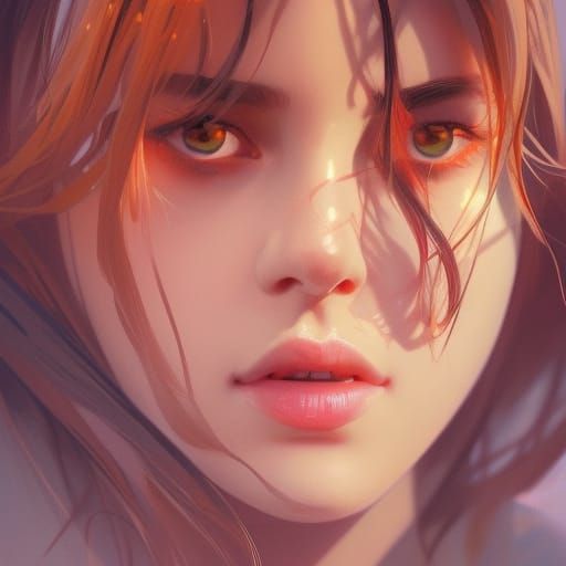 beautiful  girl bright eyes