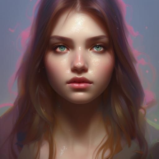 beautiful  girl bright eyes