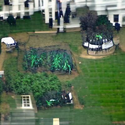 cannabis farm on the front lawn of the White House