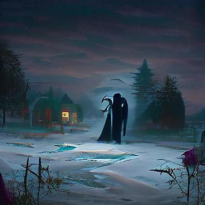 The grim reaper choosing his next victim