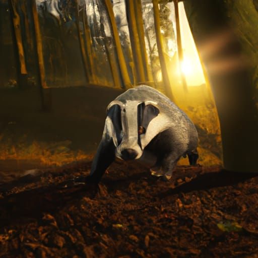 Badger a forest