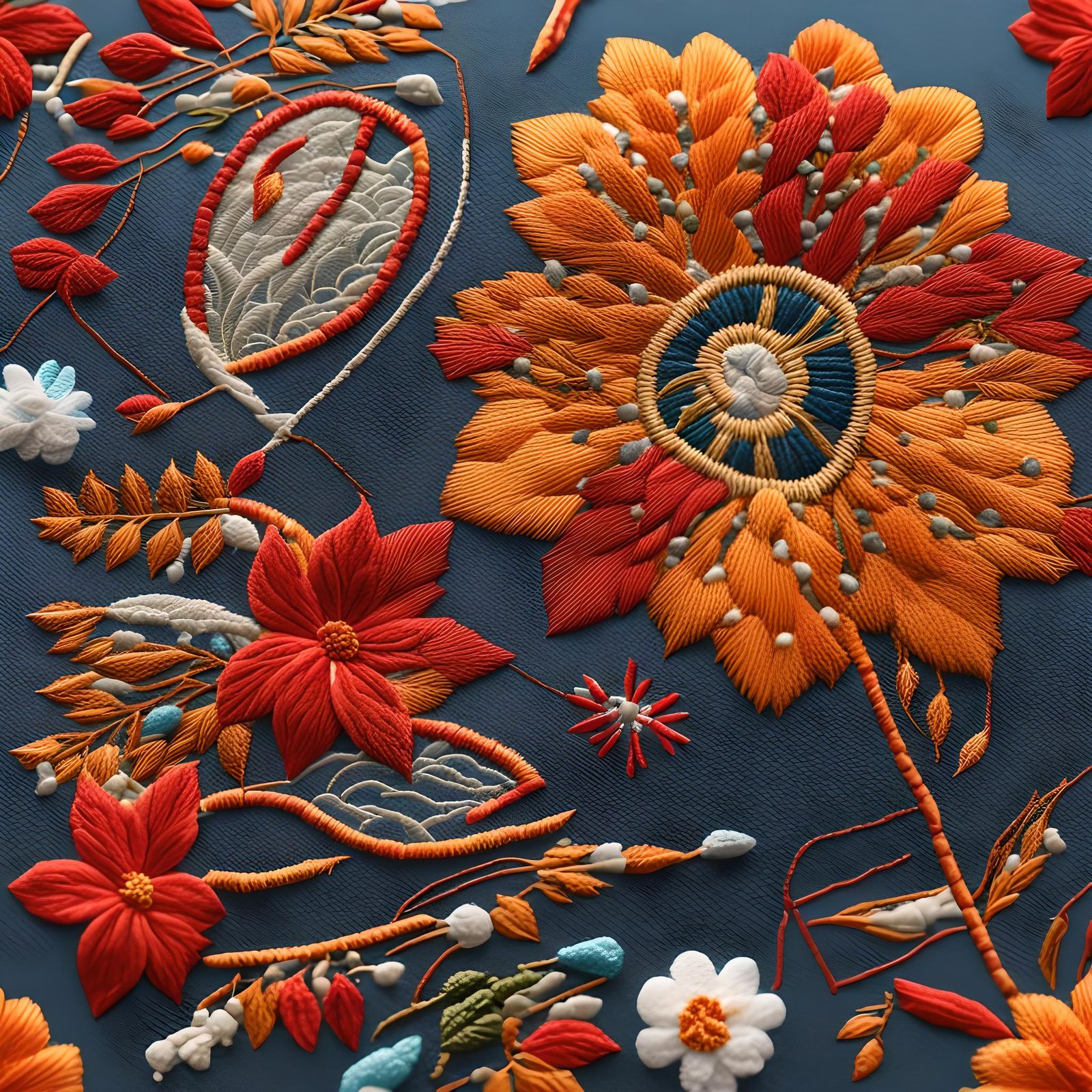 high tech embroidery AI Generated Artwork NightCafe Creator