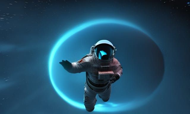 Astronaut lost in the space   hyperdetailed depth of field 6...