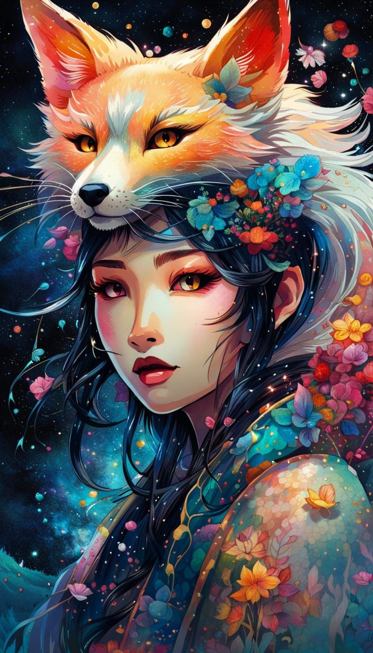 Kitsune - AI Generated Artwork - NightCafe Creator