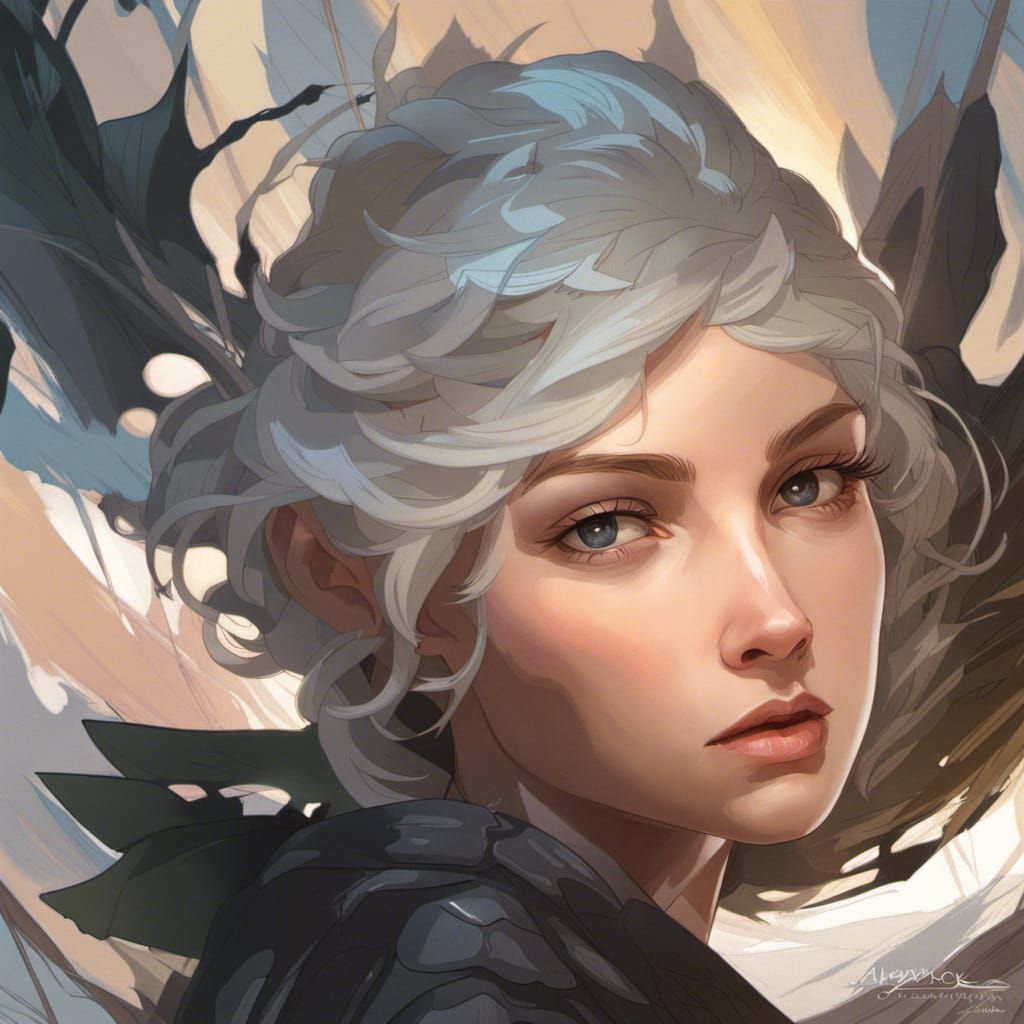 Black tears streak faces Paradise forever lost Ashes of August AI