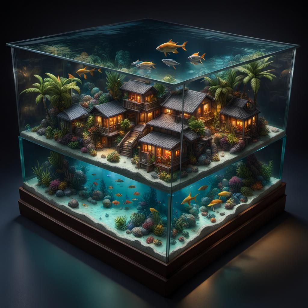 miniature tropical village  by @AndreaSola