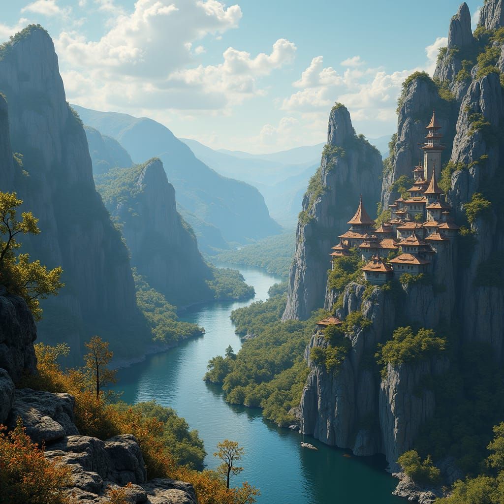 depuis le sommet d'une colline, une vue panoramique de la co...