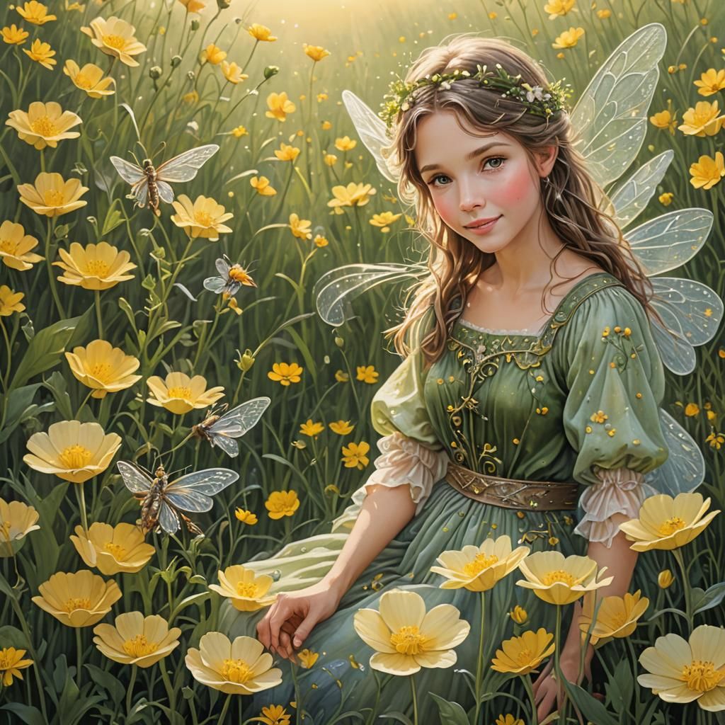 Buttercup-fairy - AI Generated Artwork - NightCafe Creator